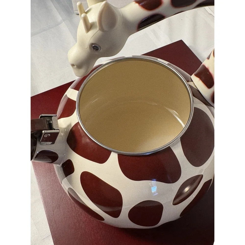 Supreme Housewares Giraffe Whistling  Enamel On Steel Teapot Tea Kettle